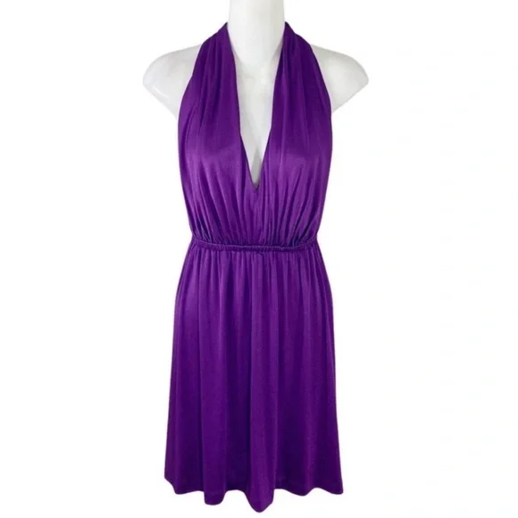 halston heritage halter neck dress Preston Crepe Halter Dress
